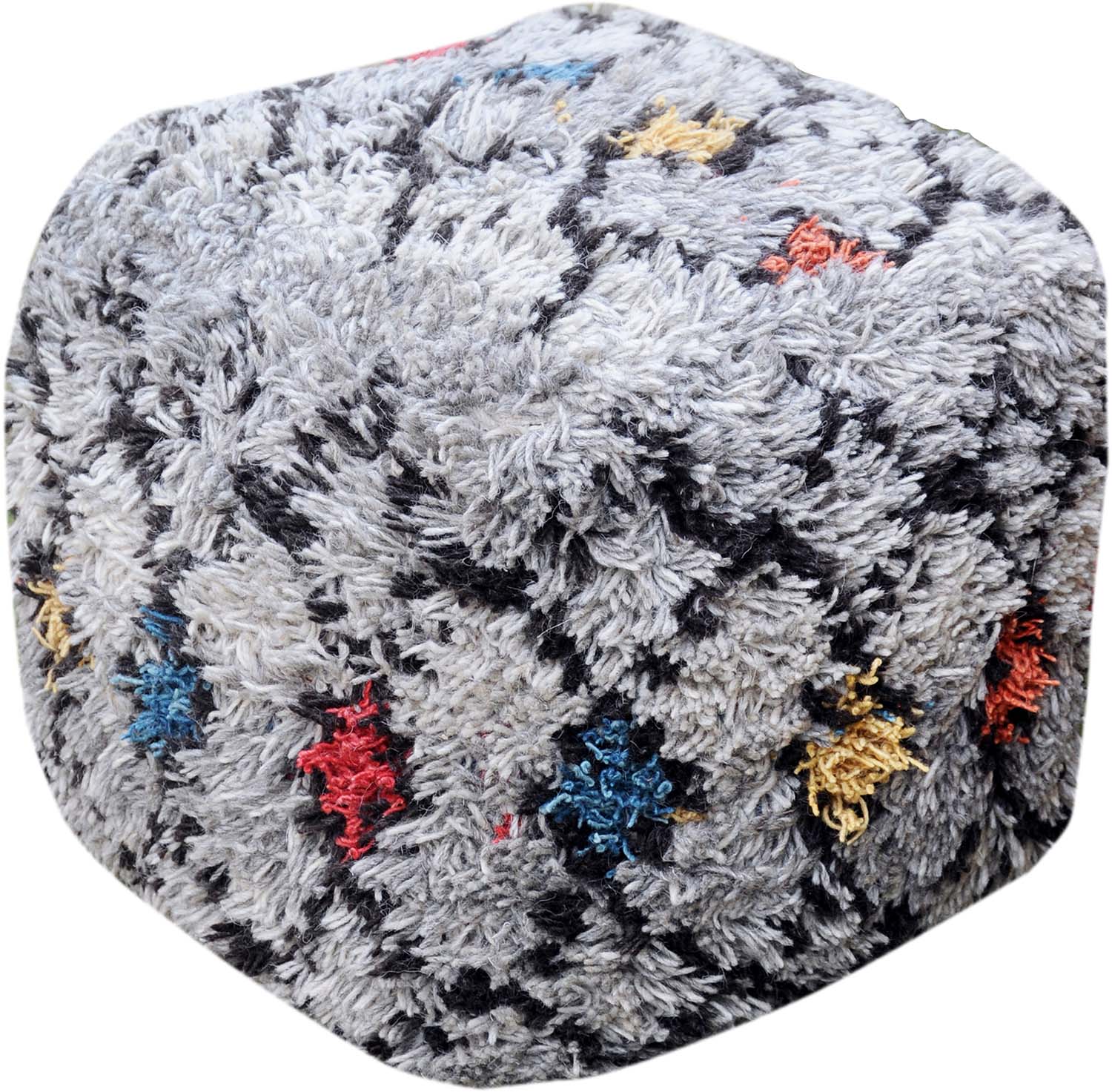 Pouf carré en laine Crayolo