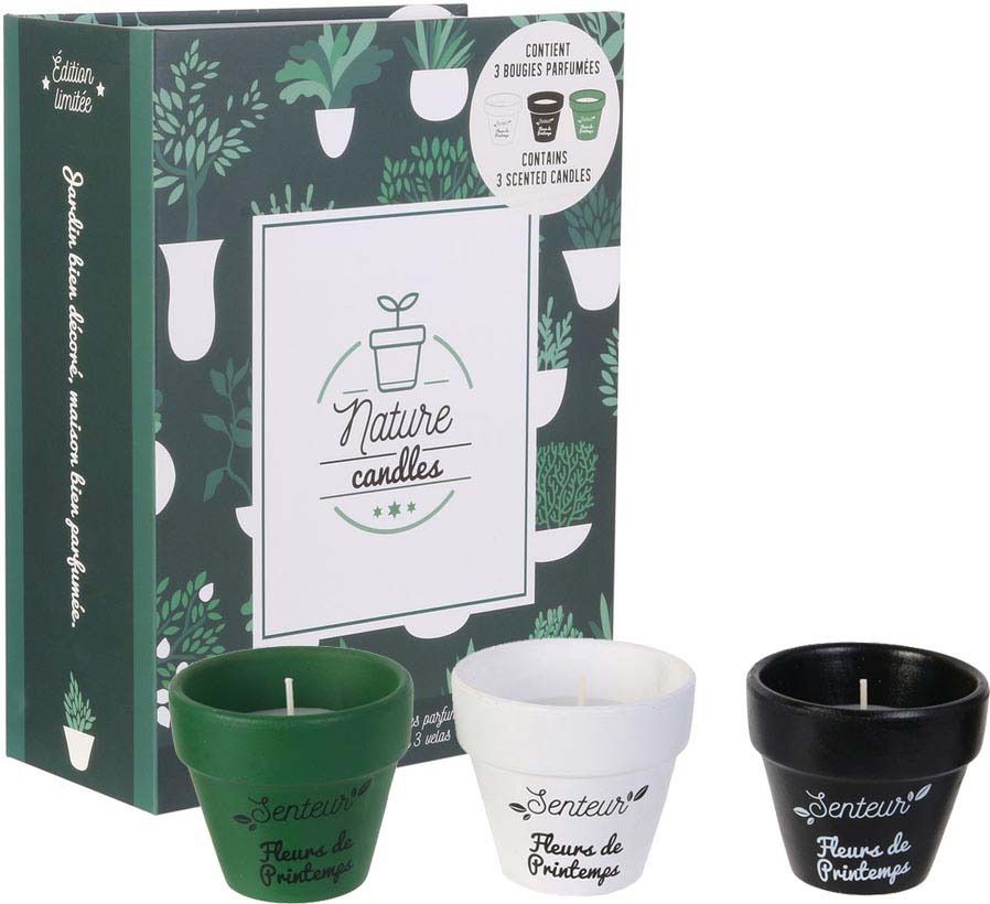 Coffret 3 bougies Nature candles