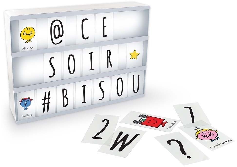Boite lumineuse à messages Monsieur Madame