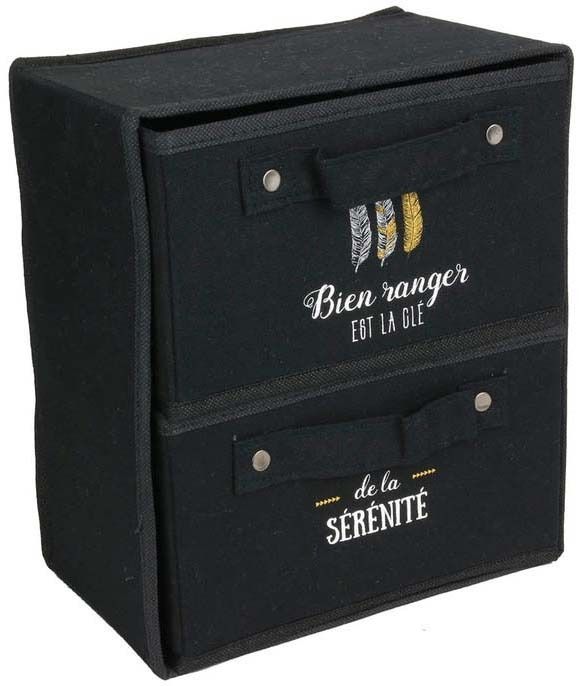 Rangement pliable 2 tiroirs Message Sérénité