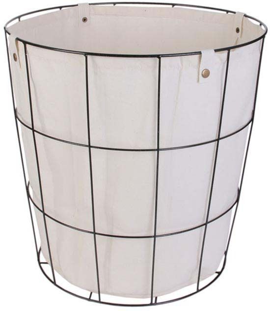 Panier en métal filaire doublure amovible