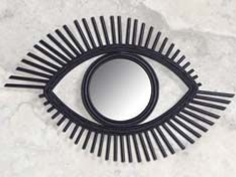 Craquez pour le miroir œil en rotin ou fibres naturelles !